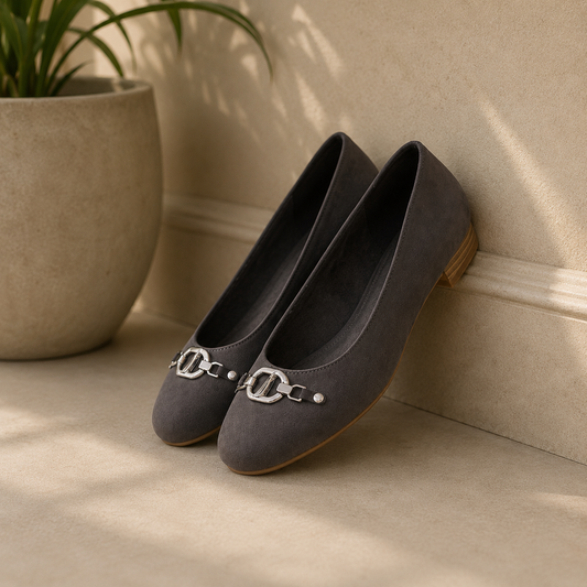 Eleanor™ | Classic Metal Buckle Loafers