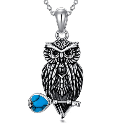 Calypso™ | Mystic Sterling Silver Owl Key Necklace