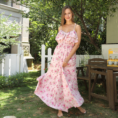 The Maldives™ | Pink Floral Maxi Dress