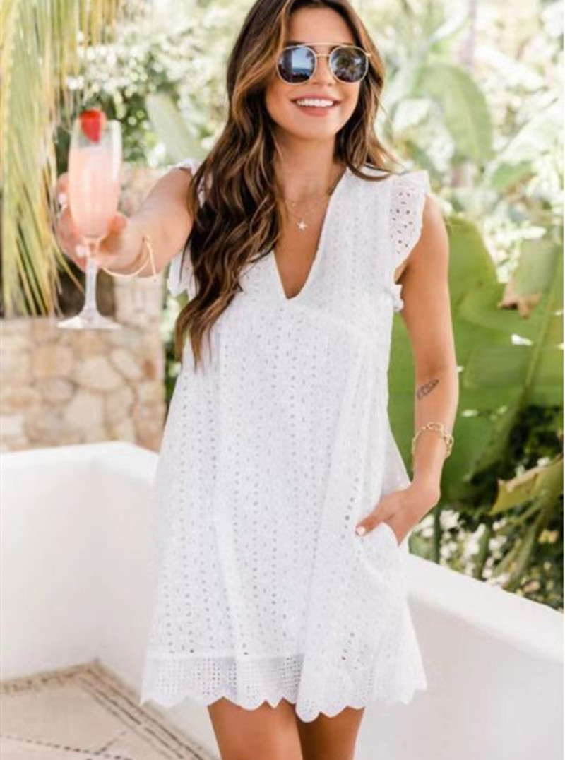 Santorini™ | Blue Eyelet Dress