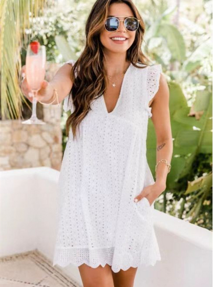 Santorini™ | Blue Eyelet Dress