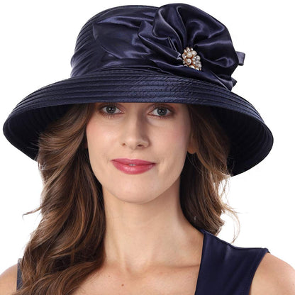 The Windsor™ | Pearl Satin Church Hat
