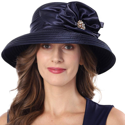 The Windsor™ | Pearl Satin Church Hat