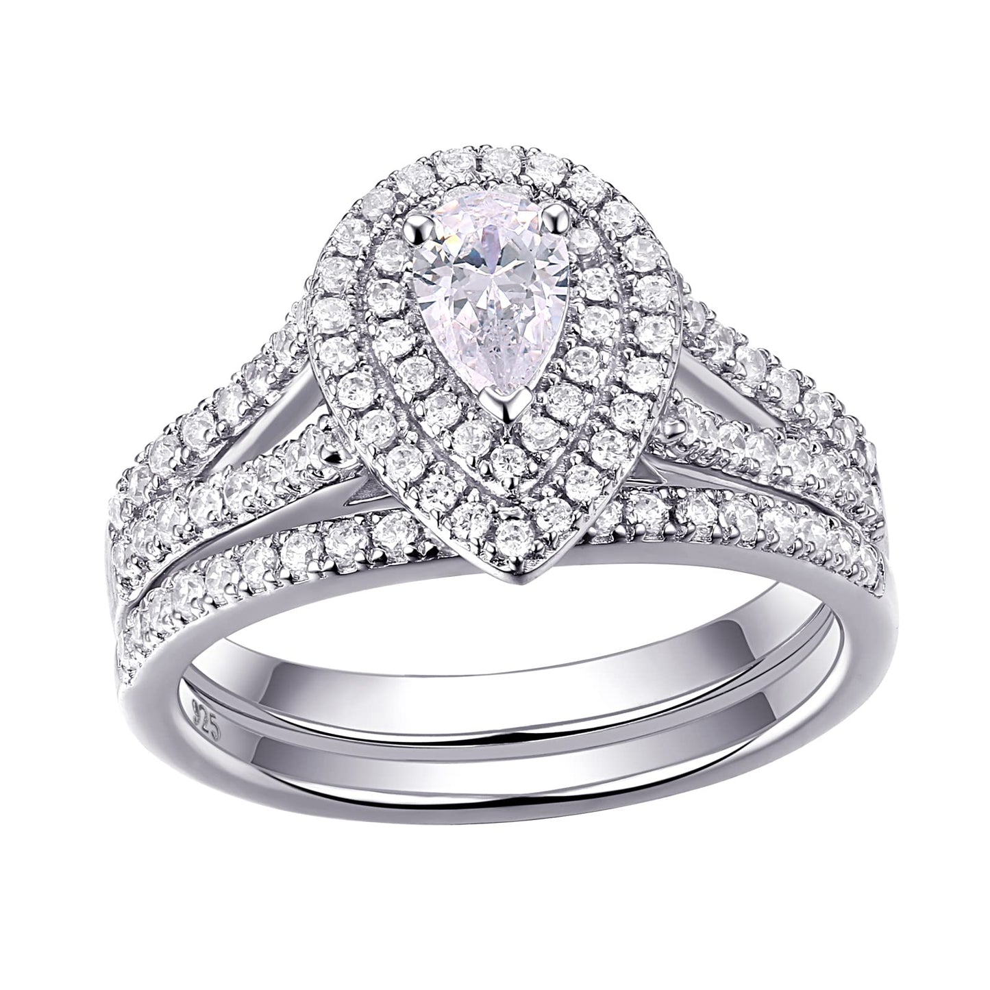 Aurora™ | Brilliant Teardrop Moissanite Set