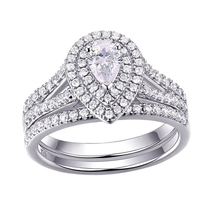 Aurora™ | Brilliant Teardrop Moissanite Set