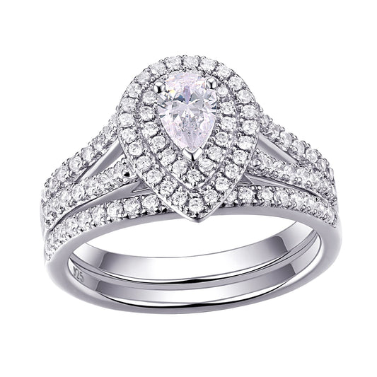 Aurora™ | Brilliant Teardrop Moissanite Set