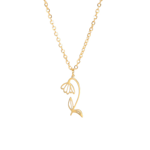 Dahlia™ | Delicate Cutout Floral Charm Necklace