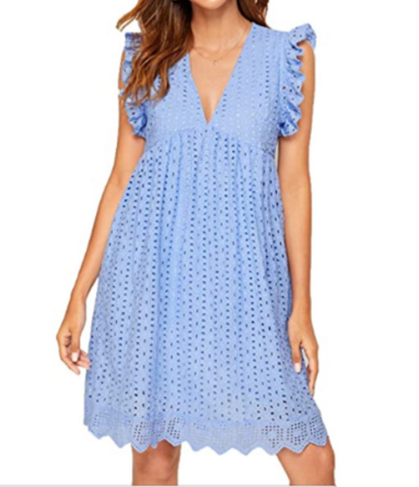 Santorini™ | Blue Eyelet Dress