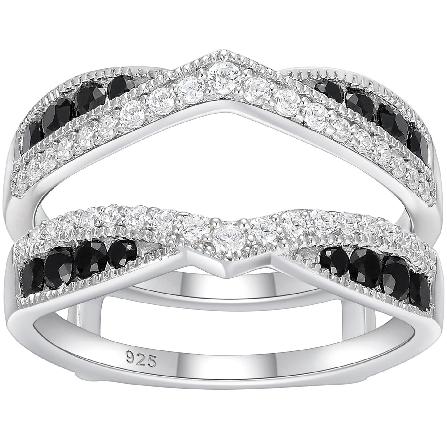 Scarlett™ | Elegant Black & White Ring Enhancer