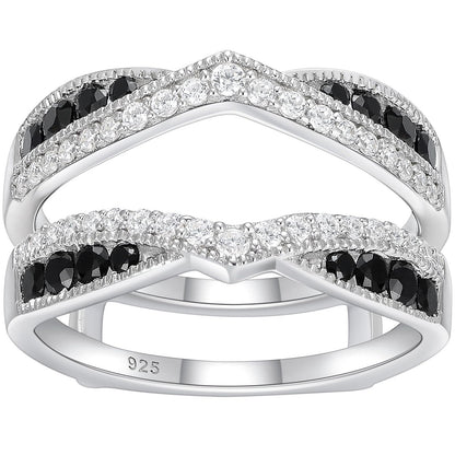 Scarlett™ | Elegant Black & White Ring Enhancer