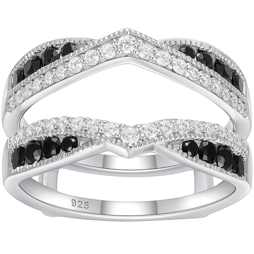 Scarlett™ | Elegant Black & White Ring Enhancer