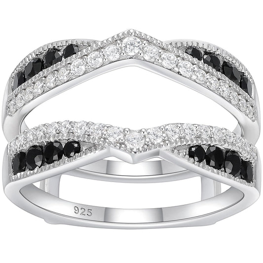 Scarlett™ | Elegant Black & White Ring Enhancer
