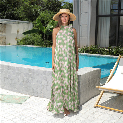 The Maldives™ | Green Floral Maxi Dress