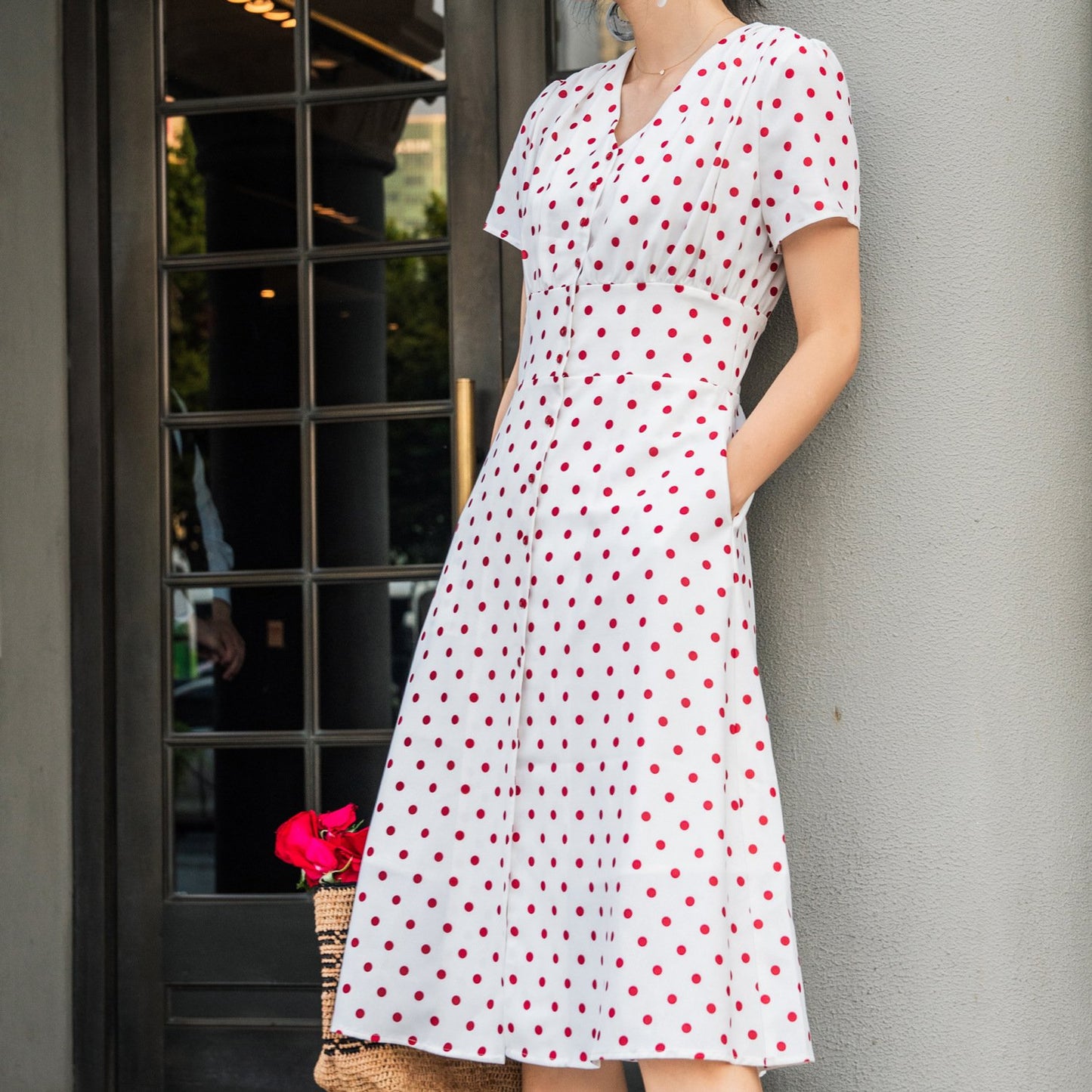Genevieve™ | Elegant Pleated Midi Dress