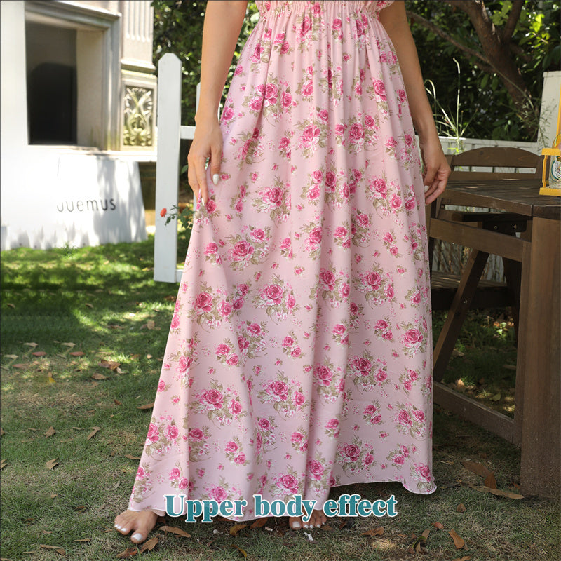 The Maldives™ | Pink Floral Maxi Dress
