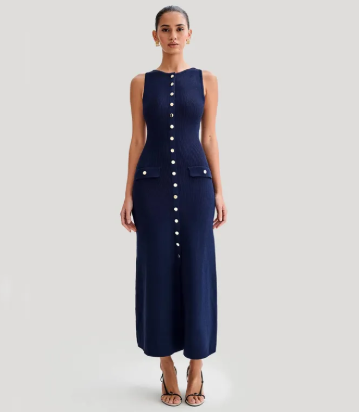 The Saint-Tropez™ | Button-Down Knit Dress