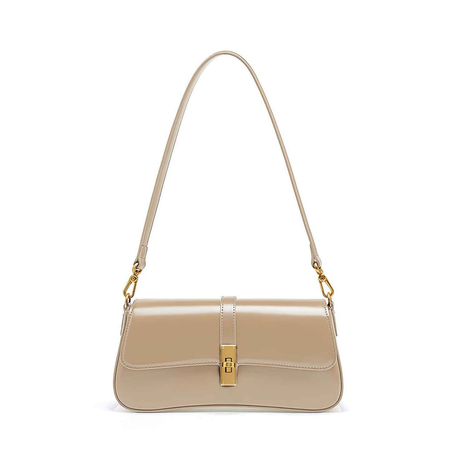 Eleanor™ | Glossy Baguette Shoulder Bag