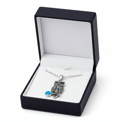 Calypso™ | Mystic Sterling Silver Owl Key Necklace