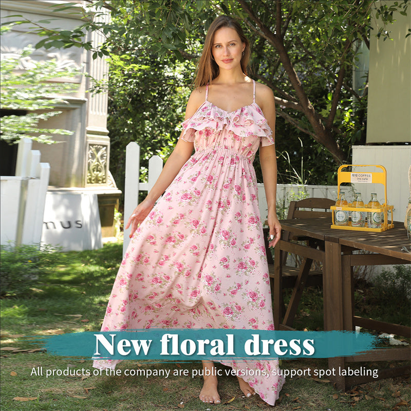 The Maldives™ | Pink Floral Maxi Dress