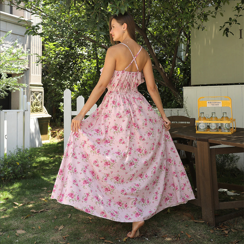 The Maldives™ | Pink Floral Maxi Dress