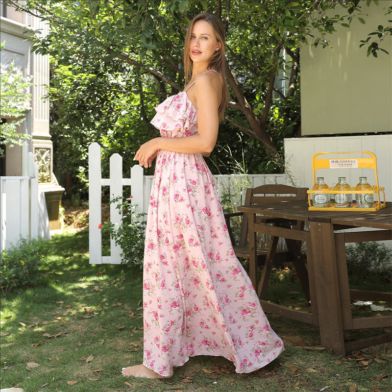 The Maldives™ | Pink Floral Maxi Dress