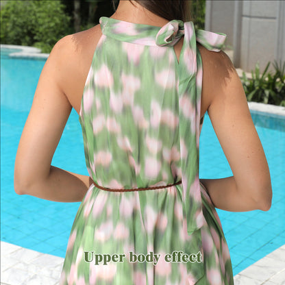 The Maldives™ | Green Floral Maxi Dress