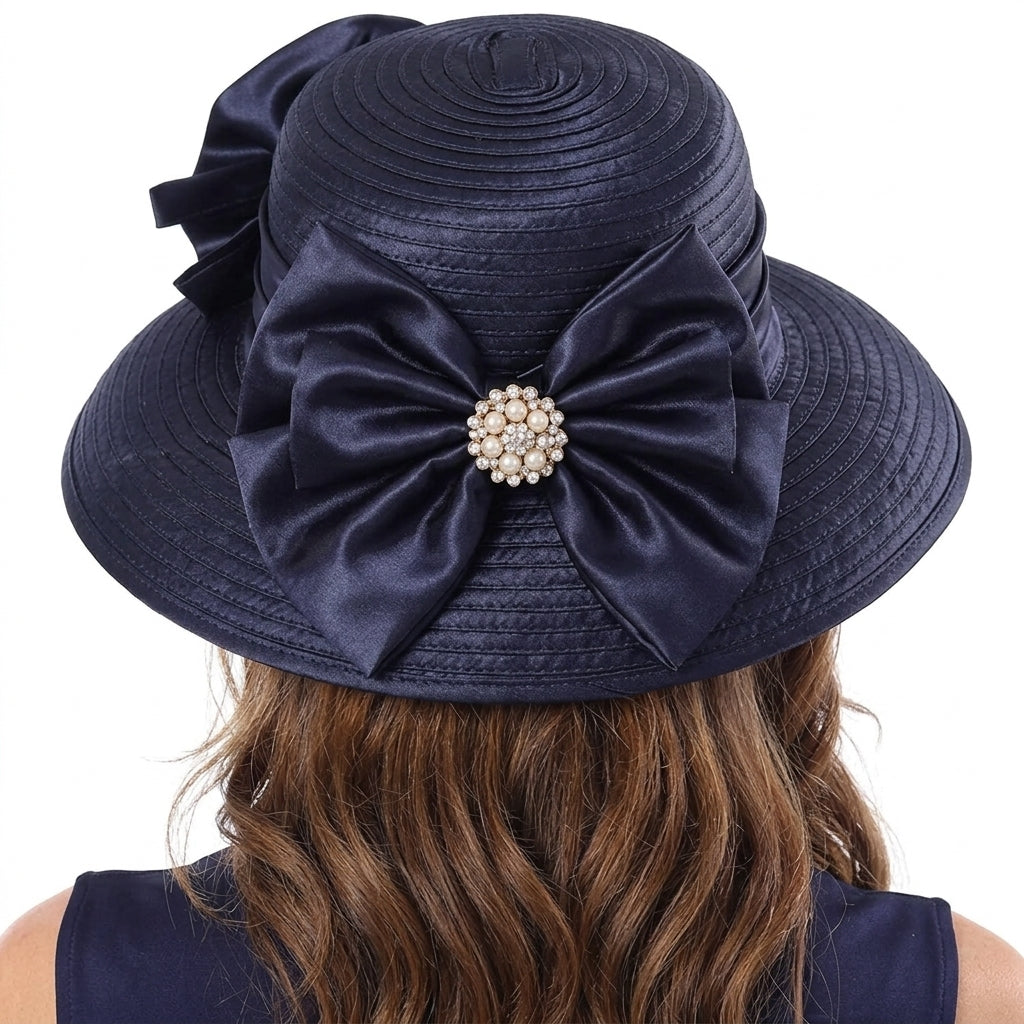 The Windsor™ | Pearl Satin Church Hat