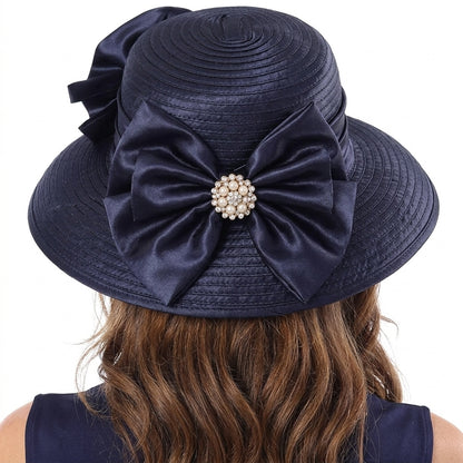 The Windsor™ | Pearl Satin Church Hat