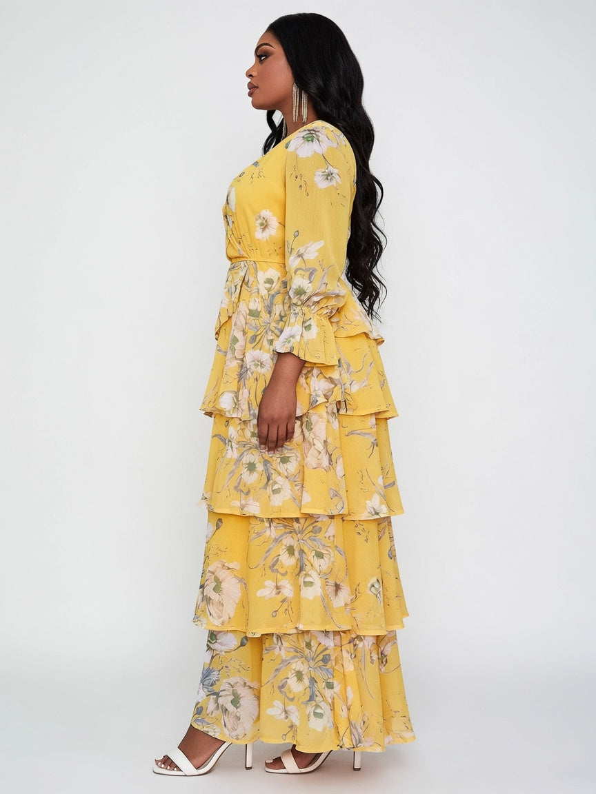 Aurelia™ | Tiered Floral Maxi Dress