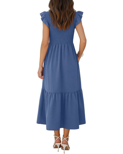Freya™ | Elegant Pleated Midi Dress